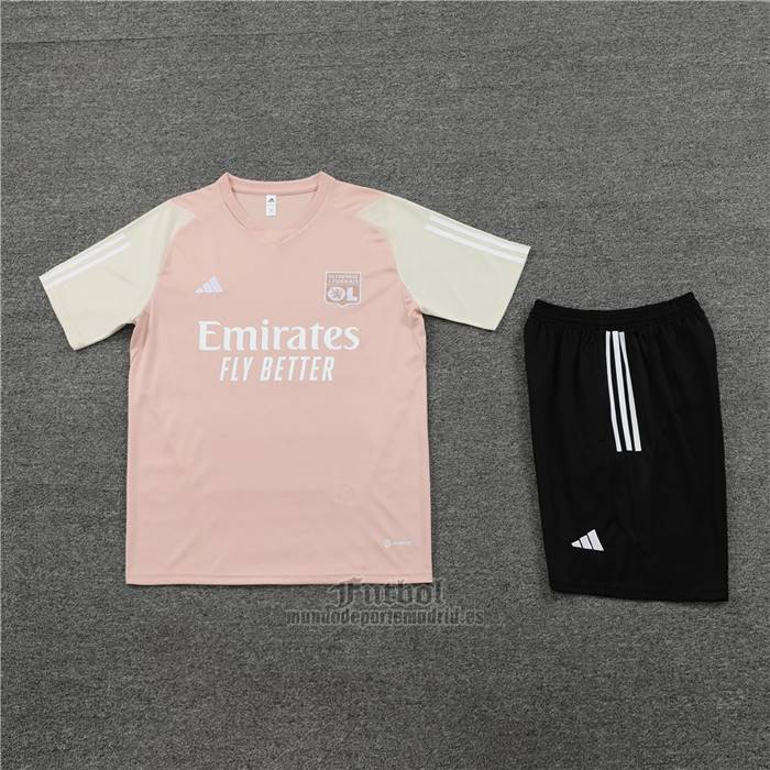 Chandal del Lyon Manga Corta 2023-2024 Rosa - Pantalon Corto